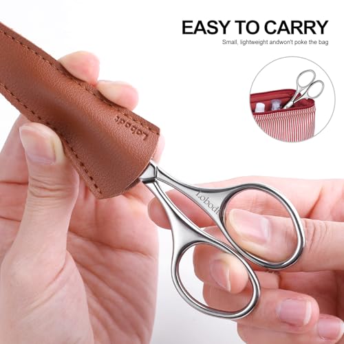 nose hair scissors, 4.1 -inch Safety Rounded Tip, silver - color: Silver