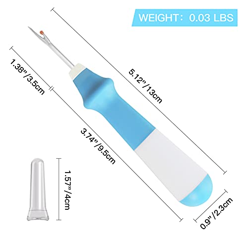 Lhedon Seam Ripper 3 PCS Ergonomic Grip Sewing Thread Remover Tool - color: Blue/Green