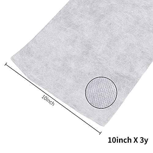 DGQ Wash Away Water Soluble Embroidery Stabilizer Light Weight 10" x 3 Yard