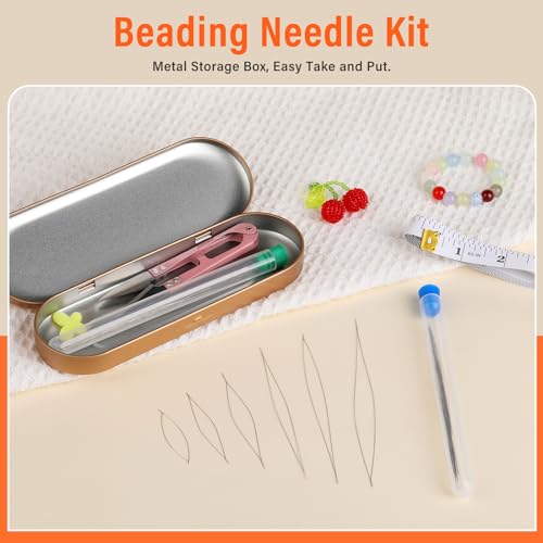 GarfxG 39 Pcs Beading Needles Set, 3 Types Beading Needle with Bead Tools - style: 39 PCS