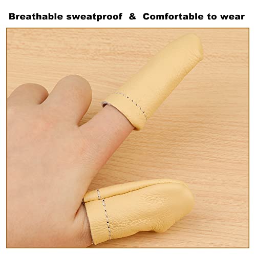 2 Pairs Leather Finger Protector Leather Thimble - size: 2 Pairs