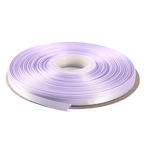 ITIsparkle 1/4" Inch Double Faced Satin Ribbon 50 Yards-Roll Set for Gift Wrapping Scrap Books Party Favor Hair Braids Baby Shower Decoration Floral Arrangement Craft Supplies, Lilac Mist Ribbon - color: Lilac Mist