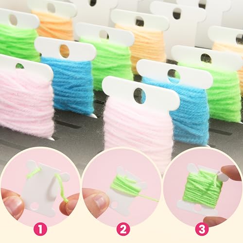3 Packs DIY-Cut EVA Foam Insert with 300PCs Embroidery Floss Bobbins, Embroidery Floss Organizer for Bisley MultiDrawer Cabinet or 15*11-inch Multi-drawer Cabinet, Cross Stitch Storage, Set of Sewing