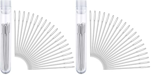Outus 20 Pcs Leather Sewing Needles Glovers Needles for Leather Quilting Beadwork(5.2 cm) (Pack of 2) - size: 5.2 cm (Pack of 2)
