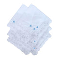 6 Pack of Ladies Embroidery Cotton Handkerchiefs Lace Wedding Hankies - color: A02-heart Card