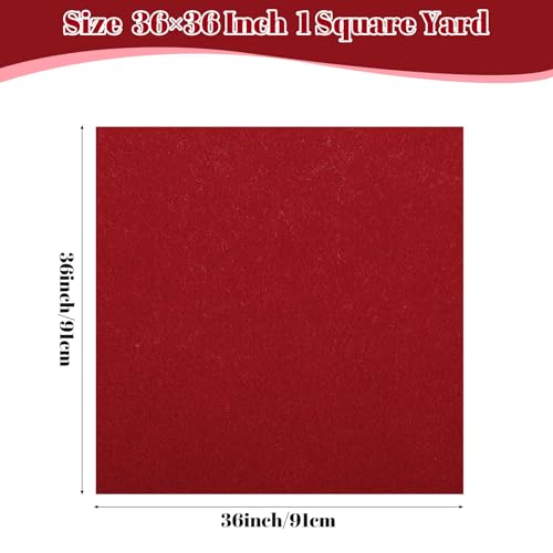 Felt Fabric 36" X 36"(1 Square Yard) (Burgundy) - color: Burgundy, size: 36" X 36"