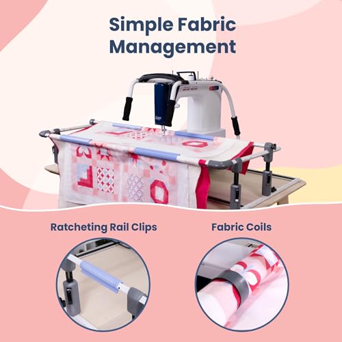 Cutie Breeze Table Top Hoop Quilting Frame | Beginner Frame for Domestic Machines | Portable Quilting Table, Hoop Frame, and Quilting Supplies - style: Cutie Breeze