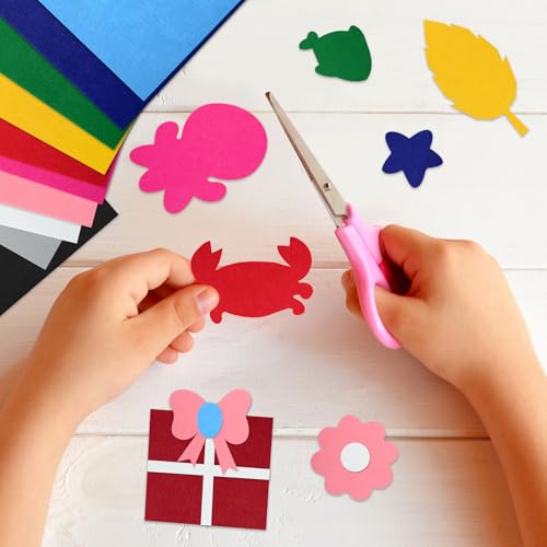 NACHLYNN 11Pcs Self Adhesive Felt Fabric Sheets 7"x11.5" /18x29cm Sticky Back Felt Fabric for Crafts Art Project DIY Sewing Patchwork Decoration (Colorful) - color: Colorful