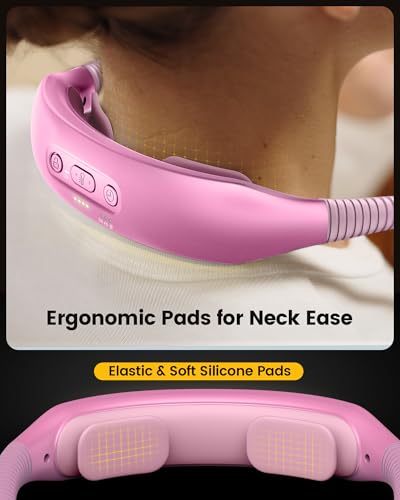 Glocusent Neck Light with Timer, 100 Hours Book Light for Bedtime Reading - color: Pink