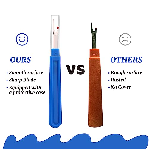 Seam Ripper, 6 PCS Seam Rippers for Sewing, Blue Stitch Remover Tool - color: Blue