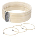 MECCANIXITY 6 Pieces 10 Inch Embroidery Hoops Adjustable Round Bamboo Circle Cross Stitch Hoop Ring for Art Craft Handy Sewing Needlework DIY Decoration - size: 10 Inch