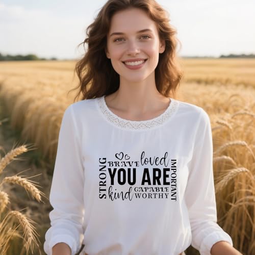 Inspirational Quotes Iron on Transfer - 20Pcs DTF Transfers Ready to Press, Motivational Sayings Iron on Patches Decals, Positive Heat Transfer Stickers for DIY Tshirts Clothes Hoodies - color: Inspirational Quotes 225