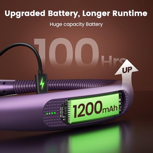 Glocusent Upgraded Neck Light,100Hrs Slimmer Reading Light for Books in Bed - color: Purple