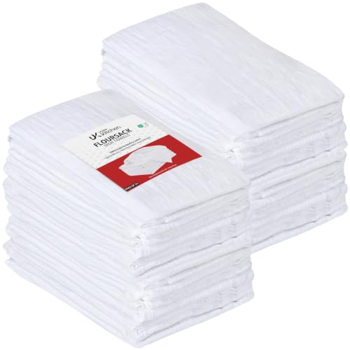 Utopia Kitchen White Flour Sack Towels [24 Pack - 28 x 28 Inch] 100% Cotton - color: White, size: 24 Pack