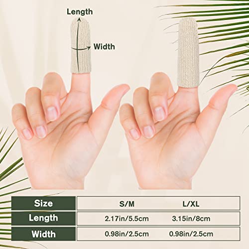 Evridwear 20PCS Cotton Finger Cots for Eczema, Cracked Skin, Calluses - size: 20 Count (Pack of 1)