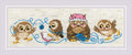 RIOLIS 1936 Owl Family Counted Cross Stitch Kit 9.5 x 3.25 in - style: The Owl Family 1936