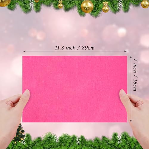 Jtnohx Felt for Crafts, 16 Pcs Felt Fabric, 7"×11.3" Stiff Felt Sheets, Craft Felt Square for Sewing (Dark Pink) - color: Dark Pink