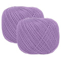 MECCANIXITY Crochet Thread Pearl Cotton Size 3 Light Purple 2 Rolls - color: Light Purple