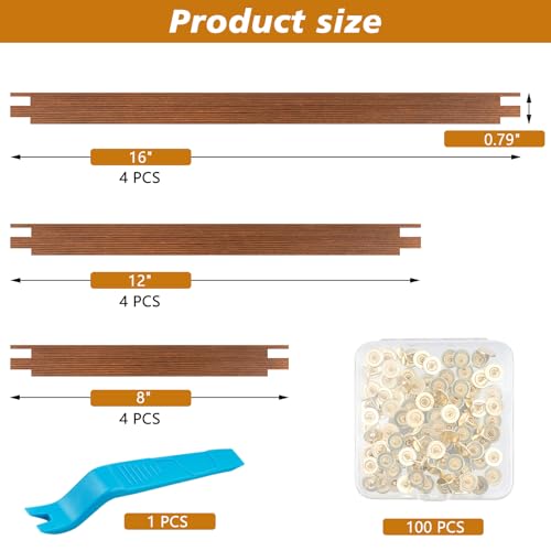 Needlepoint Stretcher Bars, 12 PCS, 8/12/16 Inch for Needlework