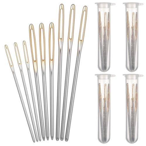 BOHUIZ 36 Pcs Yarn Needle, Tapestry Needle Large Eye Blunt Needles for Sewing Knitting Crochet Stringing Weaving Embroidery