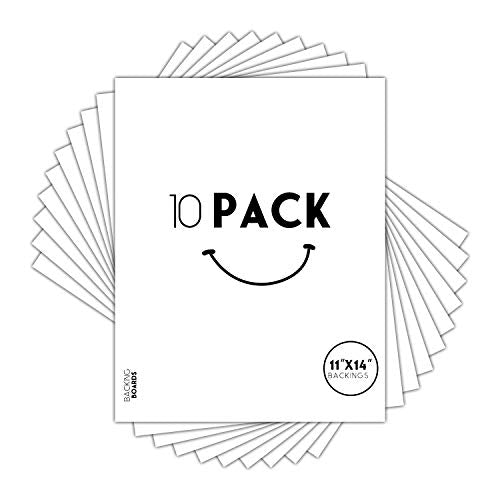 Golden State Art 11x14 White Backing Board, 10 Pack Backer Board for Print - size: 11x14
