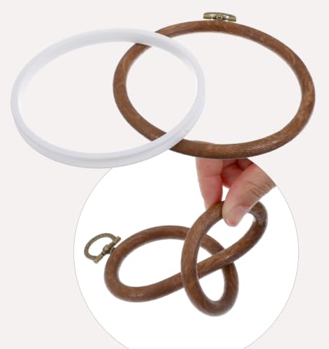 6 Inch Embroidery Hoop, 2 Pack Embroidery Hoops Cross Stitch, Round Frames for Sewing, Wall Hanging Crafts