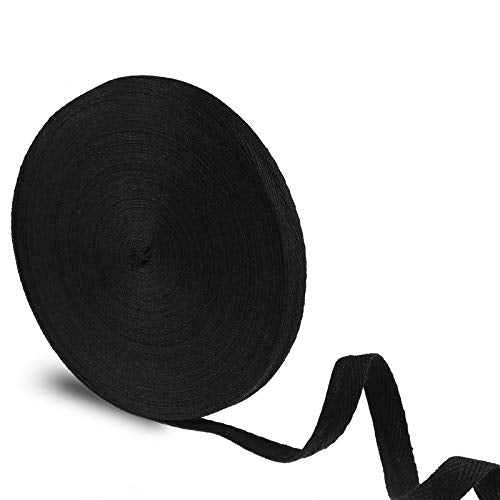 Willbond 100% Cotton Twill Tape 1/2 Inch X 25 Yards Herringbone,None - color: Black, size: 1/2 Inch, 27 Yards