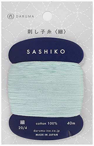 Sashiko Thread Thinner Weight 40m Col. 206 -Mint Cream- Japanese Embroidery & Quilting by Yokota - color: Mint