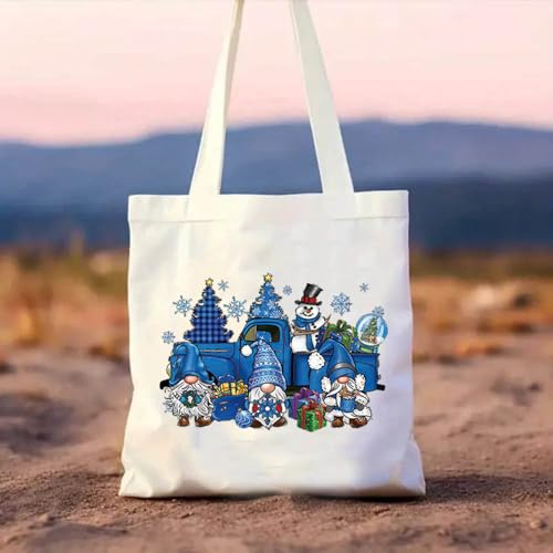 4 Packs Christmas Iron on Patches for Clothing Blue Theme Christmas Iron on Transfer Stickers Cute Snowman Dwarf Car Snowflake Design Ready to Press Decal Heat Transfer Vinyl Appliques for DIY T-Shirt - color: K