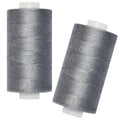 All Purpose Sewing Thread-2 Spools of Hand Polyester Sewing Thread for Sewing Machine for Hand and Machine Sewing(Dark Steel Gray, 2 spools) - color: Dark Steel Gray