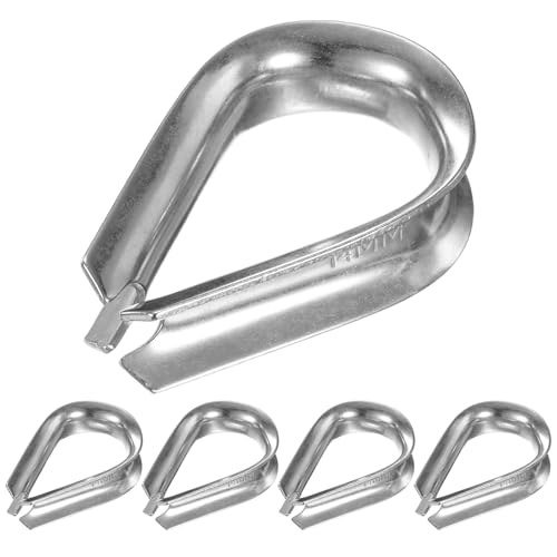 M METERXITY 5-Pack Wire Rope Thimbles, M14 Stainless Steel 14mm Rope Thimble Rigging for Diameter Cable Rigging/Sailing/Clothesline, Wire Cable Protection - size: M14