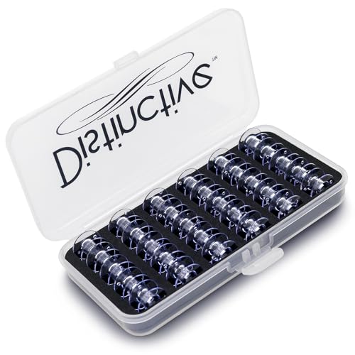 Distinctive Premium Bobbin Box Case with 30 Style SA156 / 15J Bobbins - size: Premium 30-Bobbin Box