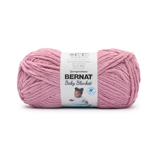 Bernat Baby Blanket Yarn for Crocheting Soft, Bubblegum - color: Bubblegum, size: 1 Pack