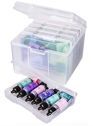 ArtBin 6947ZZ Photo & Craft Organizer Set, Large Box with [5] Plastic Storage Cases Inside, Clear - style: Large Box with 5-Pack inside