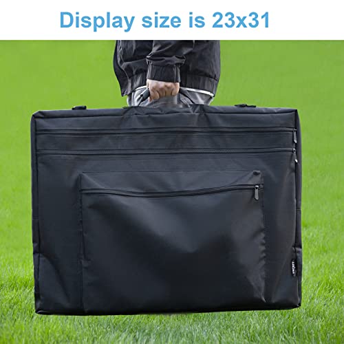 JJRING 23x31 Art Portfolio Tote Bag With Shoulder Strap, Black - size: 23''*31''