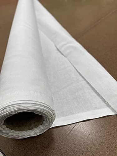 Sedona Designz Bleached White 100% Cotton Muslin Fabric – 60 Inch Wide Draping Textile by The Yard (1 Yard) - size: 1 Yard