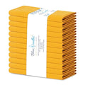 Blue Needles Solid Cloth Napkins 100% Cotton Set of 12-18 x 18 Inches - color: Golden Yellow, size: 18" x 18" (Set of 12)