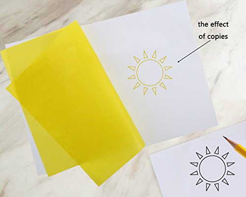 50 Pcs Carbon Transfer Paper Tracing Paper 11.7"×8.3" for Transfer Pattern on Wood, Paper, Canvas (Yellow) - color: Yellow