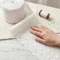 Eyelet Lace Trim 4.8 Yards White Cotton Lace Ribbon Embroidery Scalloped Lace for Sewing, Baby Clothes, Pets Clothes - color: 6#