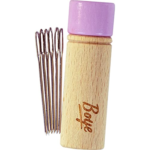 Boye Wood Container with Purple Lid Crochet Accessory, Size 18, Multicolor 7 (42-40039) - style: Crochet Needle Set - Purple