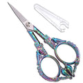 YOUGUOM Sewing Embroidery Scissors, Small Craft Shears with Cover - color: Rainbow