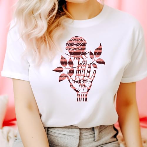 HTVSTD Rose Romantic Heat Transfer Vinyl 10Sheet 12×10in Iron on Vinyl - color: Rose