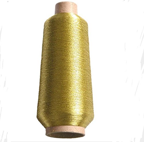 Sparkle Metallic Threads Machine Embroidery - 5000 Yards per roll (Gold Color) - color: gold color