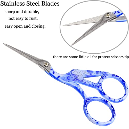 BIHRTC 4.5" Crochet Scissors Thread Snips with Protective Case - color: Celadon, size: 4.5inch