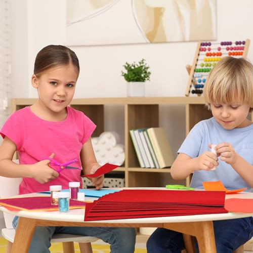 10PCS Red Self Adhesive Felt Fabric Sheets Sticky Felt Sheets for Craft Supplies Art Home Making（8.3" x 11.8"/20 x 30cm） - color: Red