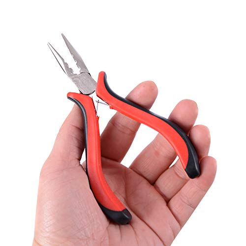 200 Pcs Silicone Rings Hair Extensions Tools Kit: Three-hole Hair Pliers, Pulling Hook Needle, Loop Threader and Silicone Micro Links Rings Beads (Gray blonde) - color: Gray blonde, size: 200 Count
