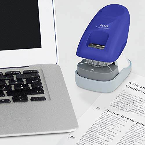 Plus Paper Clinch Desktop Staple-Free Stapler, Blue - color: Premium Blue