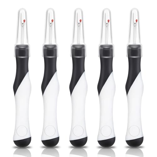 5Pcs Needle and Thread Seam Ripper, Remover Stitch Tool for Sewing/Knitting - color: Black