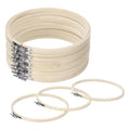 MECCANIXITY 6 Pieces 8 Inch Embroidery Hoops Adjustable Round Bamboo Circle Cross Stitch Hoop Ring for Art Craft Handy Sewing Needlework DIY Decoration - size: 8 Inch