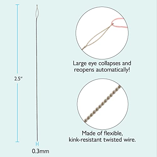 The Beadsmith Basic Elements Collapsible Eye Needles – 2.5 Inch Long – Flexible Twisted Wire – Large Eye, Easy to Thread – 4 Fine Needles - size: Fine - 2.5" Long - 4 Needles